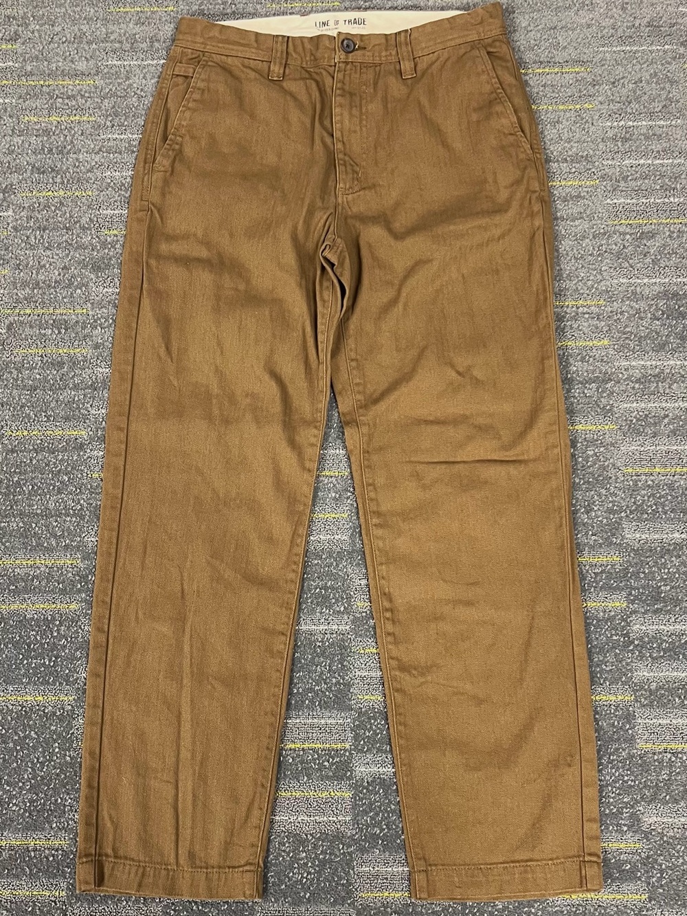Line of Trade Officer Chino Pants Mens 33x32 Brown Herringbone Twill Straight